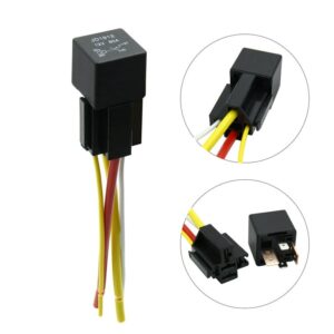 RELAY JD1912 - 12V - 40A - 4 PINES -  RELÉ DE AUTO + ENCHUFE 4 CABLES