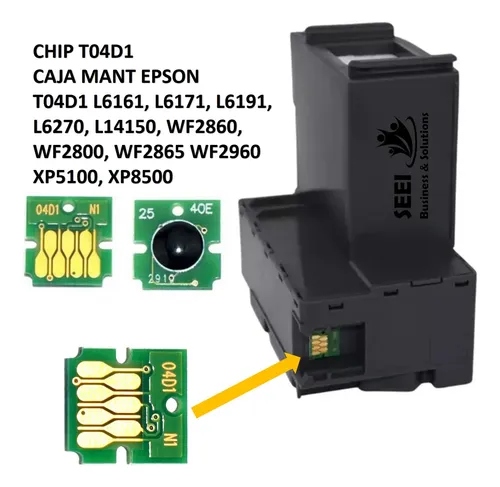 CHIP EPSON PARA CAJA DE MANTENIMIENTO TO4D1 - EWMB2 - L4260 - L4360 - L6170 - L6168 - L6178