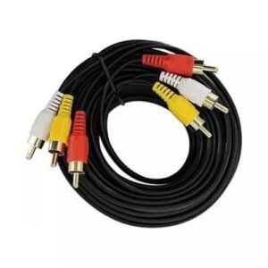 CABLE 5M - 3 RCA a 3 RCA PARA AUDIO Y VIDEO - 5 METROS
