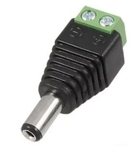 PLUG DC MACHO CON BORDERAS